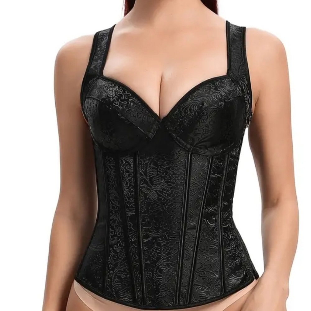 corset size M/L adjustable on the back, black color, new.